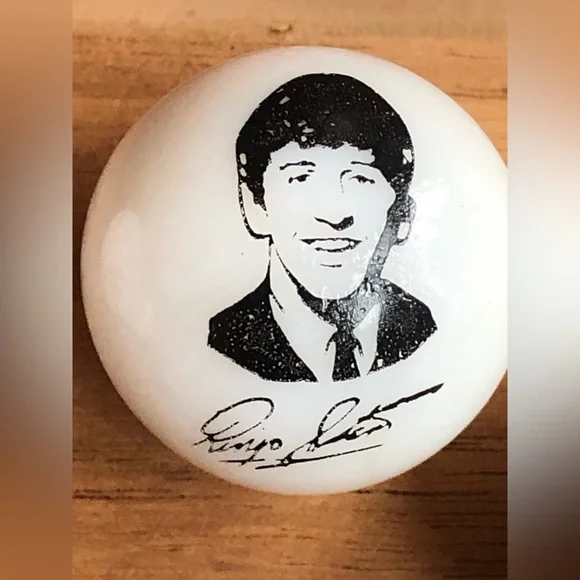 Beatles Marbles Set With Wooden Display John Paul Ringo & George - Picture 3 of 5